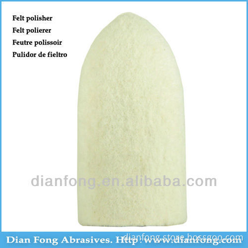 3P Unmounted Bullet Shaped High Density Dental Laboratory Polishing White Felt Cone